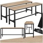 tectake&reg; 2X Sitzbank f&uuml;r Esszimmertisch, Industrial M&ouml;bel, Bank Esstisch,