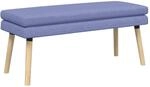 vidaXL Doppellagige Bank Jeans blau 110 x 40 x 47 cm Stoff