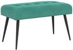 vidaXL Bank mit Knopfheftung T&uuml;rkis 80 x 40 x 46 cm Samt