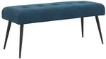 vidaXL Bank mit Knopfheftung Blau 110 x 40 x 46 cm Samt