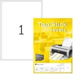 TopStick 8772 Universal Etiketten, 100 Blatt, 199,6 x 289,1 mm, 1 pro A4 Bogen, 100