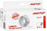 Original Meto Etiketten f&uuml;r Preisauszeichner (26x12 mm, 1-Zeilig, 6.000 St&uuml;ck,