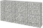 Relaxdays Gabione, Sichtschutz Garten, Steinkorb, 3.5mm Draht, silber |...