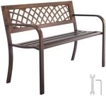 VEVOR Gartenbank Gartenm&ouml;bel B&auml;nke 116 cm 250 kg Tragkraft, Terrassenbank mit