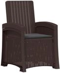 vidaXL Liegesessel Garten Rattan-Optik Braun und Anthrazit PP