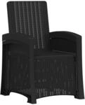 vidaXL Liegesessel Garten Rattan-Optik Anthrazit PP