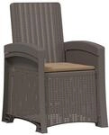 vidaXL Liegesessel Garten Rattan-Optik Hellgrau und Taupe PP