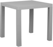 Beliani Gartentisch Rattanoptik 80 x 80 cm hellgrau Fossano