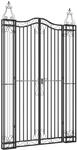 vidaXL Gartentor Schwarz 121x8x200 cm Schmiedeeisen
