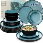S&Auml;NGER Vigo Steingut Geschirr Set 18 tlg, Teller Set 6 Personen, Geschirr