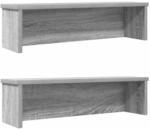 vidaXL K&uuml;chenregale Stapelbar 2 STK. Grau Sonoma 50x15x16 cm
