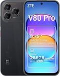 ZTE V80 Pro Smartphone ohne Vertrag, 6,75 Zoll, 8+256 GB, Federschwarz | 108MP