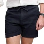 Superdry Herren Leinen Shorts Dunkelblau S