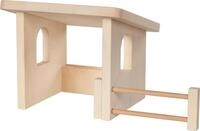 HOLZTIGER 80616 - Unterstand aus Holz, handgearbeitetes Holzspielzeug aus Ahorn,