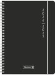 Sch&uuml;lerkalender 2026/2027 "Plain Black" | A5, Kunststoff: 2 Seiten = 1 Woche ;