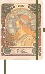 ArtDiary Alfons Mucha 2027: Buchkalender 16x22 cm - Wochenplaner mit Elastikband,