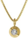 trendor Gold Anh&auml;nger 333 mit Zirkonia an goldplattierter Kette 75042-45