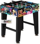 Bandito Kickertisch BigFun, kompakter 2-Mann Tischkicker, 16mm Spielstangen,