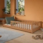 Kids Collective Kinderbett Bodenbett 90x200 cm mit Rausfallschutz & Lattenrost