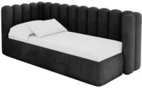 ALTDECOR Jugendbett mit Matratze - HUGY 80x200 Schwarz