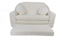 FORTISLINE Kindersofa XXL ausklappbar 96x57x48 cm - Kindercouch aus Teddy-Stoff...