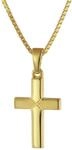 trendor Kreuz-Anh&auml;nger f&uuml;r Kinder Gold 333 mit goldplattierter Halskette