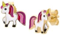 trendor M&auml;dchen-Ohrringe Gold 333/8K Kinder-Ohrstecker mit Einhorn 68435