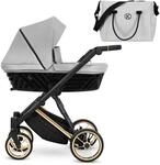 Kunert Ivento Premium 2in1 Kinderwagen mit Goldrahmen, Aluminiumrahmen, Bunt...
