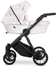 Kunert Ivento 2in1 Kinderwagen mit schwarzem Rahmen und wei&szlig;em Stil...