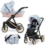 Kunert Ivento Premium 2in1 Kinderwagen mit Goldrahmen, Aluminiumrahmen,...
