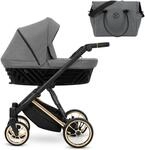 Kunert Ivento Premium 2in1 Kinderwagen mit Goldrahmen, Aluminiumrahmen, Bunt