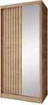 BEAUTY SOFA Kleiderschrank Donatello mit Spiegel und Lamellen, H&ouml;he: 205 cm,