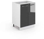 Vicco Midischrank Fame-Line, Anthrazit Hochglanz, 60 x 82 cm