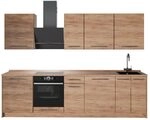 Vicco K&uuml;chenzeile Fame-Line, Goldkraft Eiche/Goldkraft Eiche, 280 cm