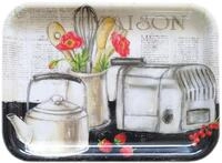 Lashuma Rechteckiges Melamintablett 31x23 cm, Serviertablett aus Italien,
