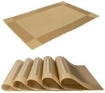 Intirilife 6X Platzset aus PVC in Gold - 45 x 30 cm - Tischset Tischmatte...