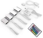 B.K.Licht - LED Glasboden Strip mit Fernbedienung, buntes RGB Licht, dimmbar, LED