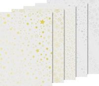 Transparentes Papierset "Weihnachten" in Gold/Silber
