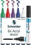 Schneider Paint-It Acrylstifte (Set 1 mit 4 mm Rundspitze, hochdeckende...