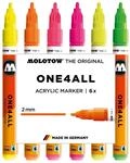 Molotow One4All 127HS Acryl Marker Neon Set (2,0 mm Strichst&auml;rke, hochdeckend und