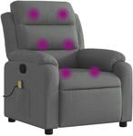 vidaXL Massagesessel Dunkelgrau Stoff