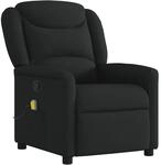 vidaXL Massagesessel Schwarz Stoff, Massage TV-Sessel, Sessel mit...