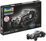 Revell Starter Kit Jaguar SS 100 | Jaguar SS 100 Modellbausatz 1:32 | 71 Teile...