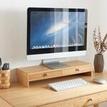 [en.casa] Monitorst&auml;nder Hallstahammar Monitorerh&ouml;hung mit 2 Schubladen 56 x...