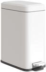HOMCOM M&uuml;lleimer 5L mit Softclose-Deckel und Pedal 29,2 x 14 x 32 cm Wei&szlig;