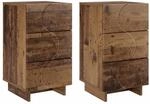 vidaXL Nachttisch 2 pcs Altholz 33,5 x 34,5 x 60 cm Holzwerkstoff