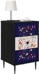 vidaXL Nachttisch Mainz Schwarz Eichen-Optik 36 x 33 x 61 cm