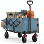 SUNULA Bollerwagen Faltbar Klein mit Heckklappe klappbar 120L 100KG