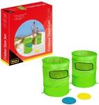 Idena 40381 - Wurfspiel Slam Set Outdoor, 2 Faltbare Zielk&ouml;rbe, 1 Blaue und 1 gelbe