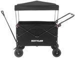 KETTLER Bollerwagen Easy | Faltbar | mit Bremse & Schiebegriff (Schwarz)